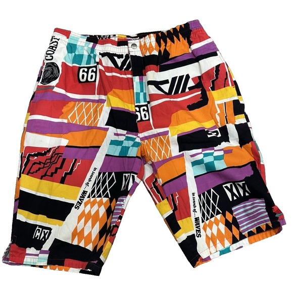 Hobie Other - Hobie Shorts Mens Size Large Colorful Prints 80s Cargo Vtg